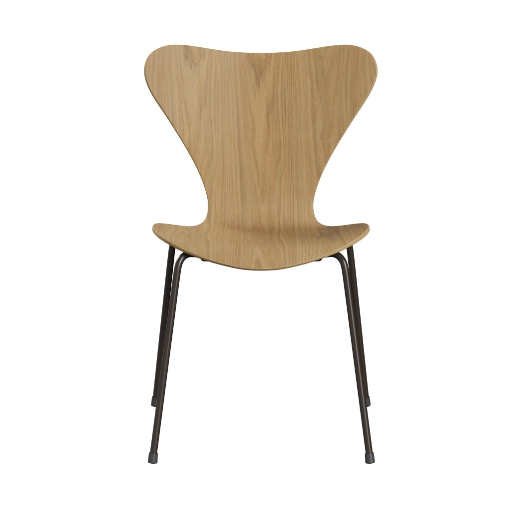 Fritz Hansen 3107 Shell Chair, Brown Bronze/Oak Lacquered Veneer
