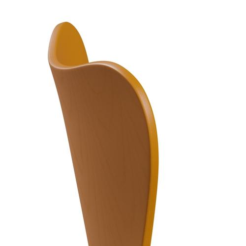 Fritz Hansen 3107 skalstol, brun brons/färgad fråga bränd gul