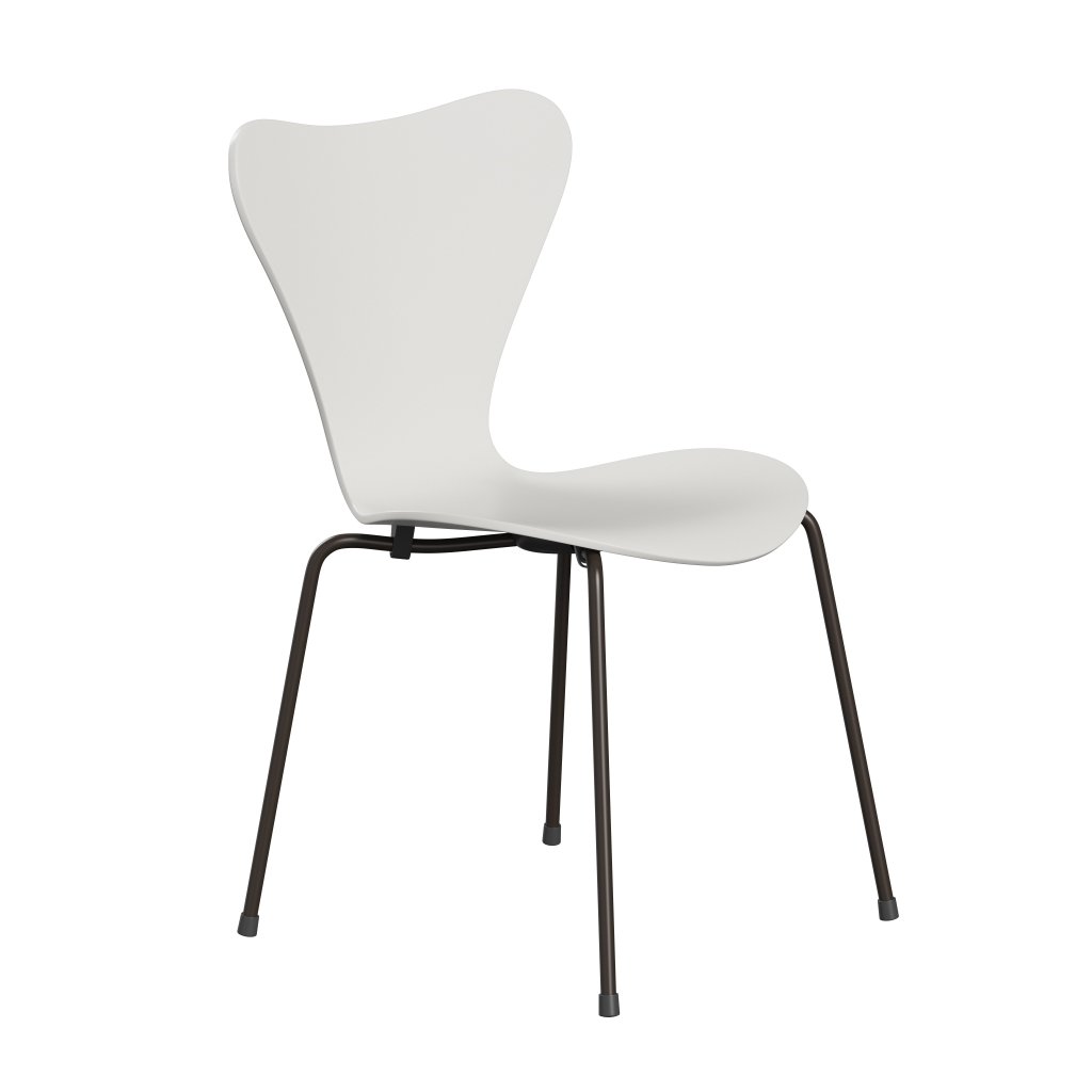 Fritz Hansen 3107 skalstol, brun brons/lackerad vit