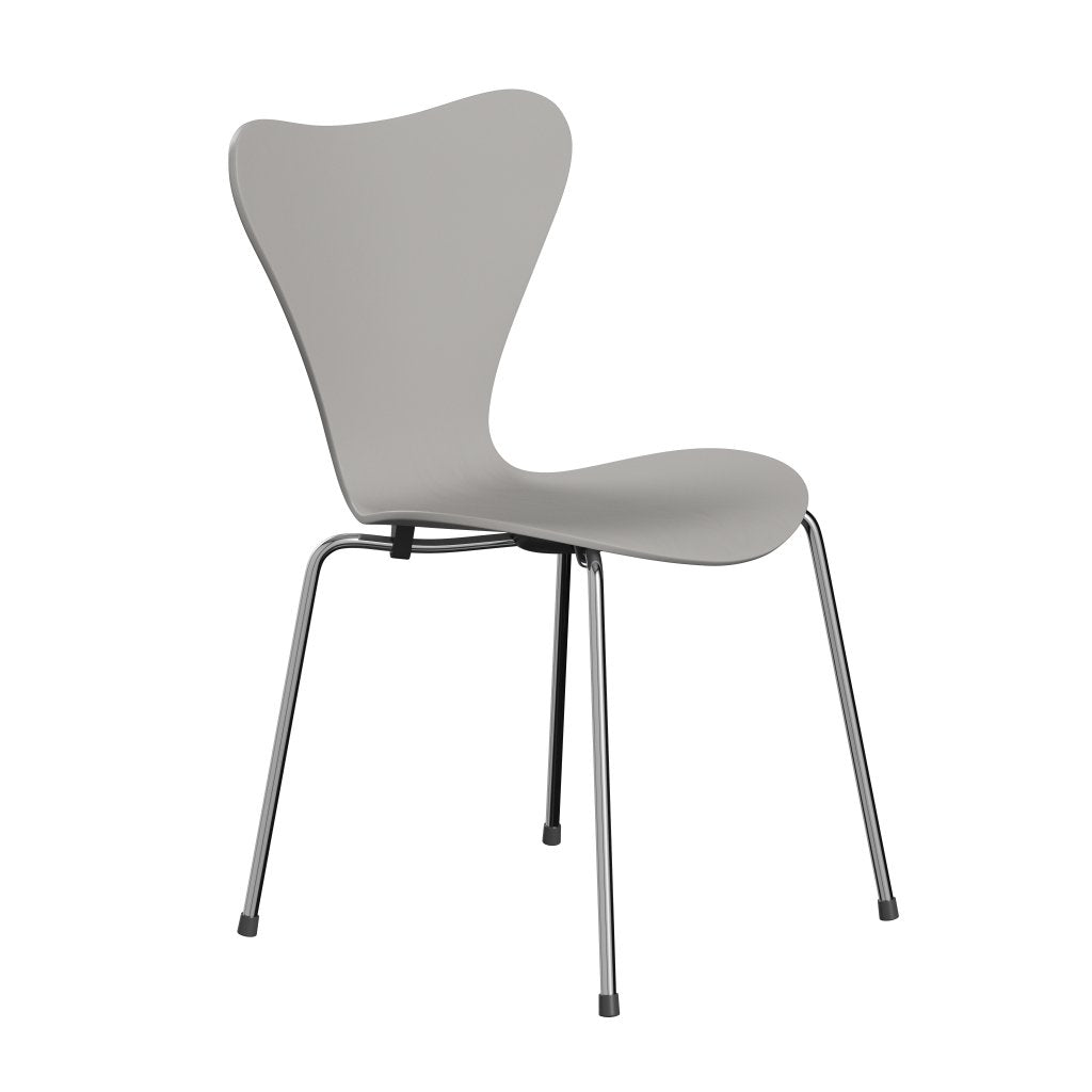 Fritz Hansen 3107 Shell Chair, Chromed Steel/Colored Ask Nine Grey