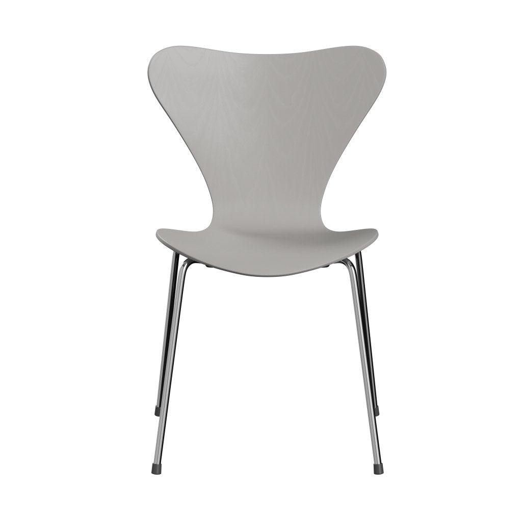 Fritz Hansen 3107 Shell Chair, Chromed Steel/Colored Ask Nine Grey