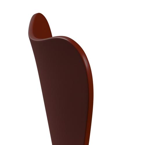 Fritz Hansen 3107 skalstol, kromad stål/lackerad venetiansk röd