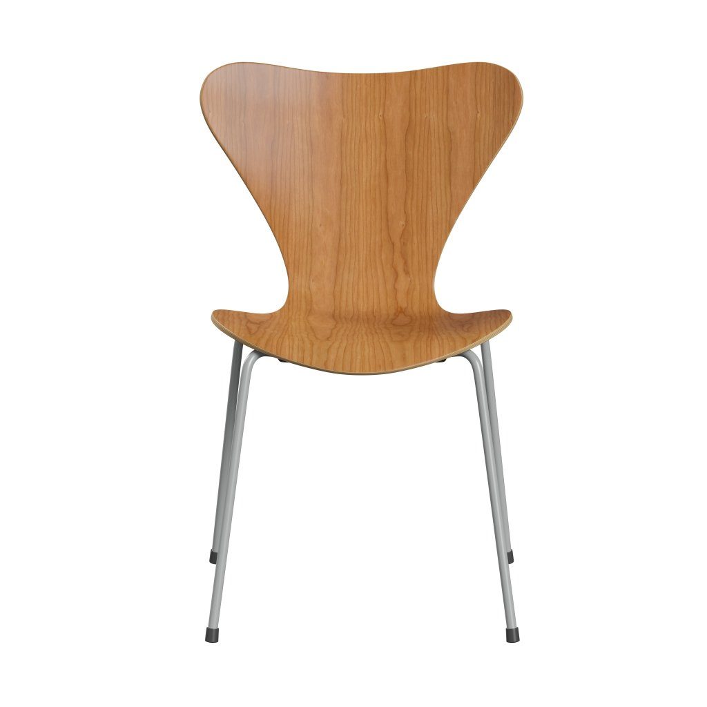 Fritz Hansen 3107 Shell Chair, Nine Grey/Cherry Lackered Veneer