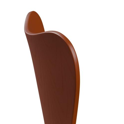 Fritz Hansen 3107 skalstol, svart/färgad askparadis orange