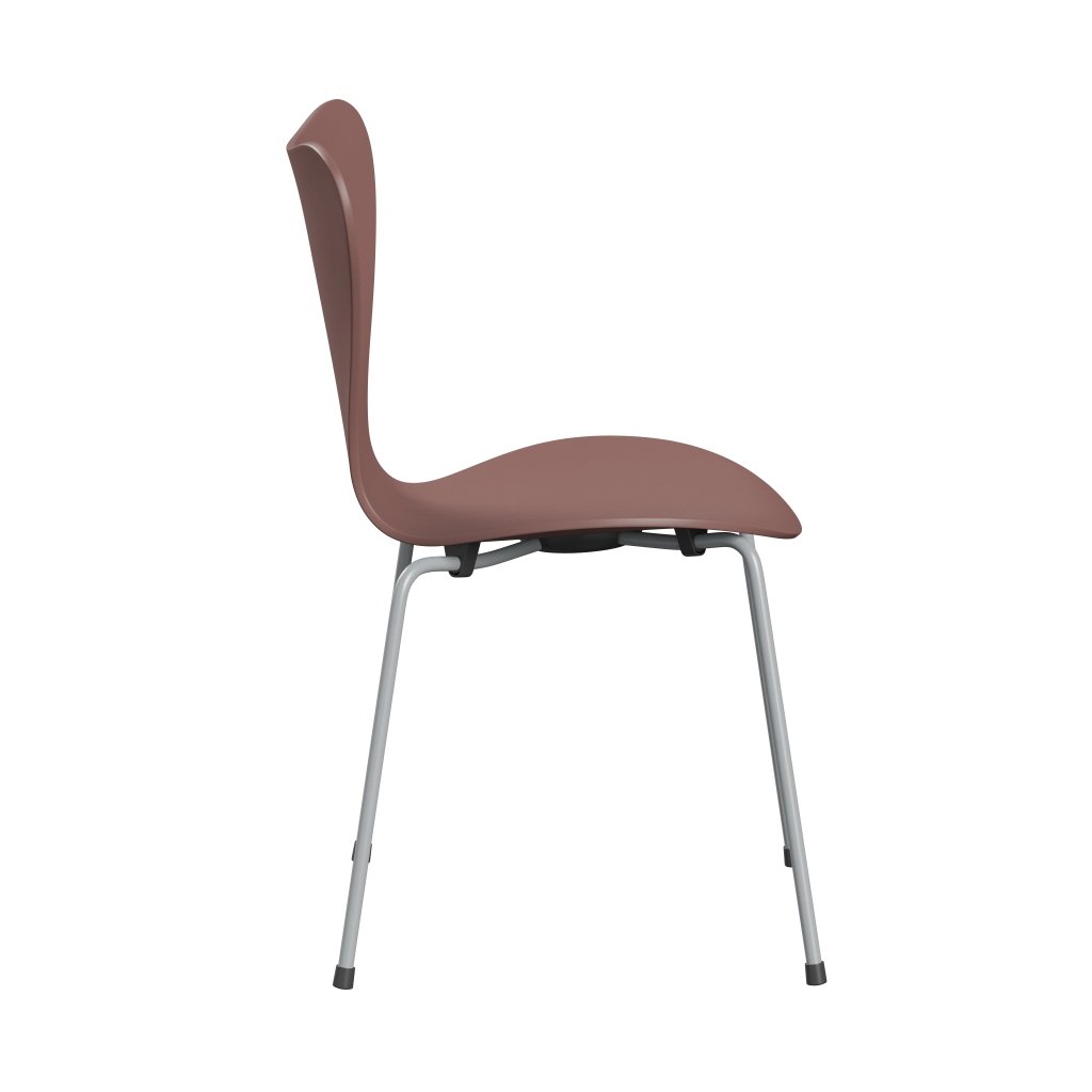 Fritz Hansen 3107 Shell Chair, Silver Grey/Colored Ask Wild Rose