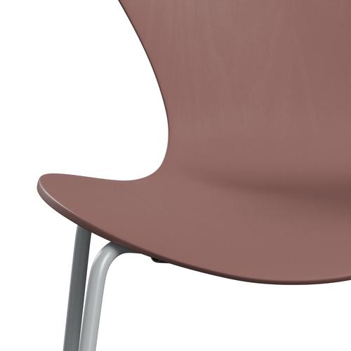 Fritz Hansen 3107 Shell Chair, Silver Grey/Colored Ask Wild Rose
