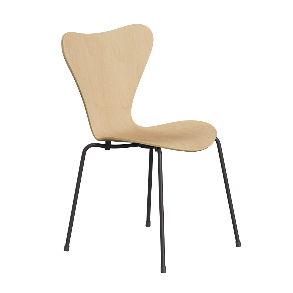 Fritz Hansen 3107 Shell Chair, Warm Graphite/Maple Lacquered Veneer