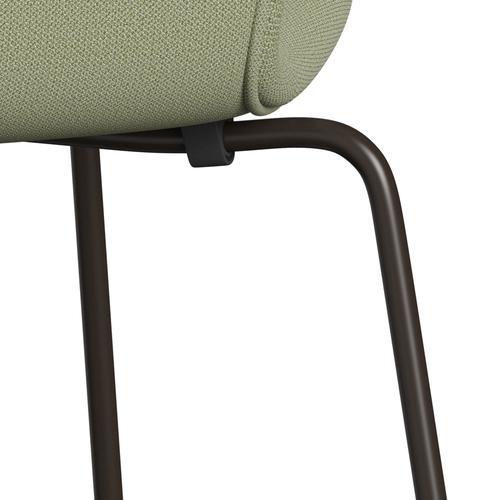 Fritz Hansen 3107 stol helt vadderad, brun brons/fångst dammad grön