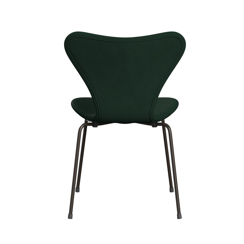 Fritz Hansen 3107 stol helt vadderad, brun brons/komfort mörkgrön