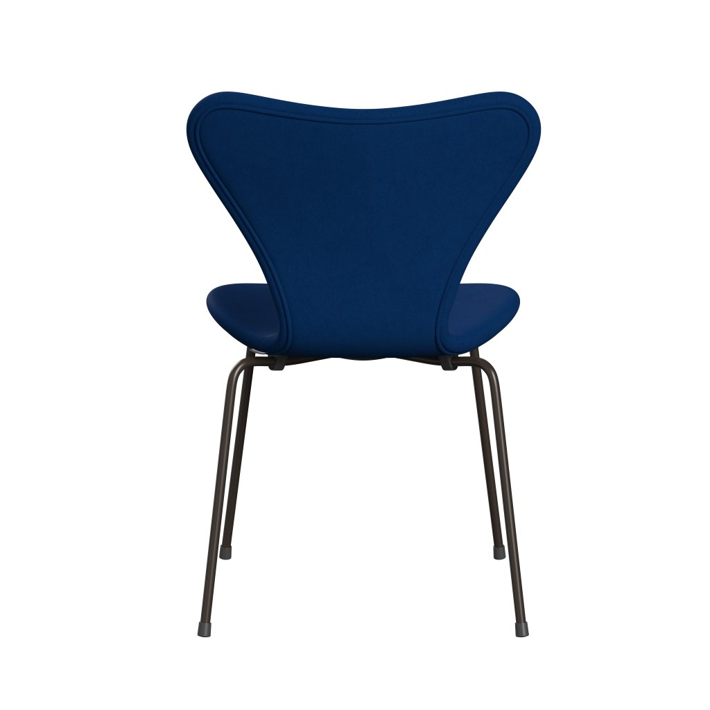 Fritz Hansen 3107 stol helt vadderad, brun brons/komfort grå/blå