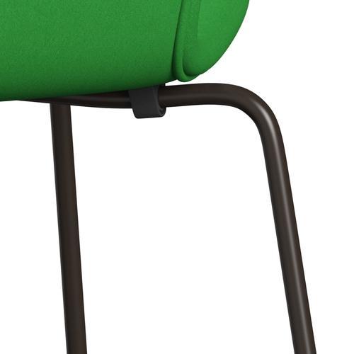 Fritz Hansen 3107 stol helt vadderad, brun brons/komfortgrön (C68003)