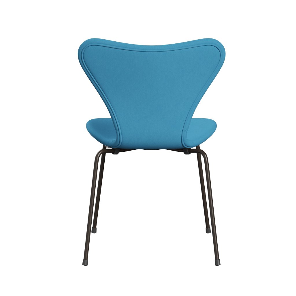 Fritz Hansen 3107 stol helt vadderad, brun brons/komfortljusblå (C66010)