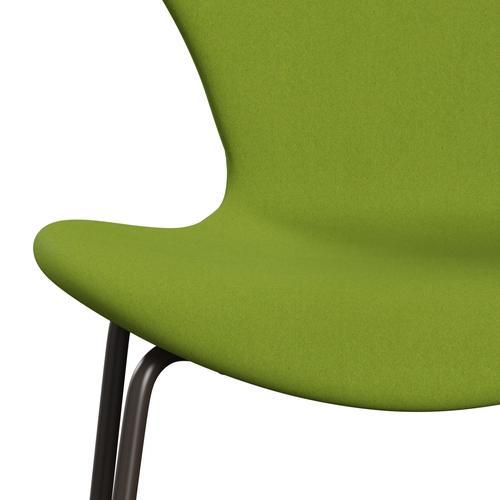 Fritz Hansen 3107 stol helt vadderad, brun brons/komfort ljusgrön (C68000)