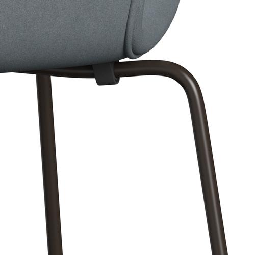 Fritz Hansen 3107 stol helt vadderad, brun brons/divina ljusgrå