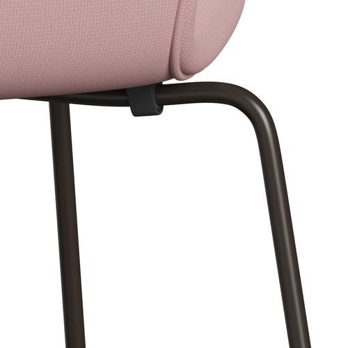 Fritz Hansen 3107 Stol Fuldpolstret, Brown Bronze/Fame Varm Pink