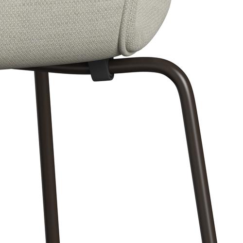 Fritz Hansen 3107 stol helt vadderad, brun brons/fiord grå
