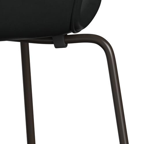 Fritz Hansen 3107 stol helt vadderad, brun brons/nåd svart