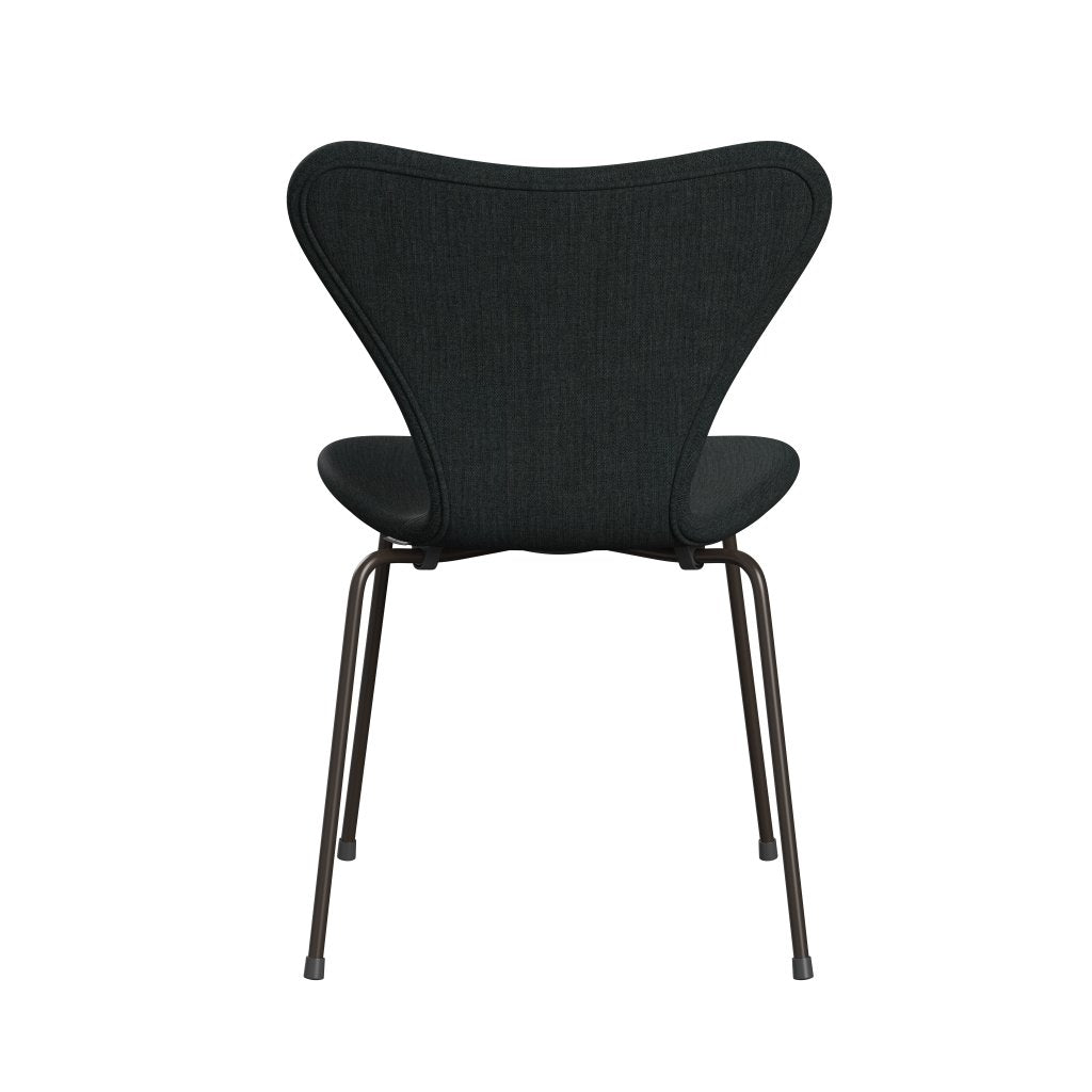 Fritz Hansen 3107 stol helt vadderad, brun brons/remix mörkblå/grå