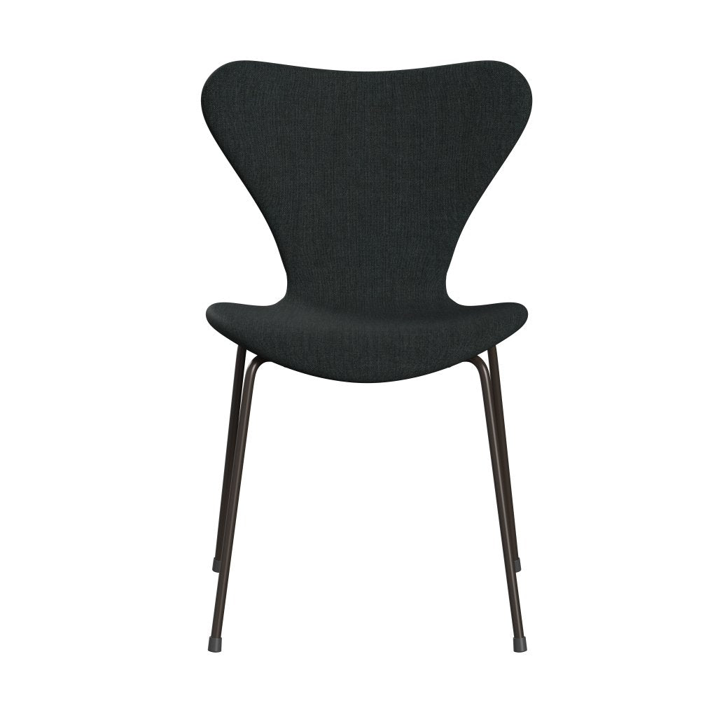 Fritz Hansen 3107 stol helt vadderad, brun brons/remix mörkblå/grå