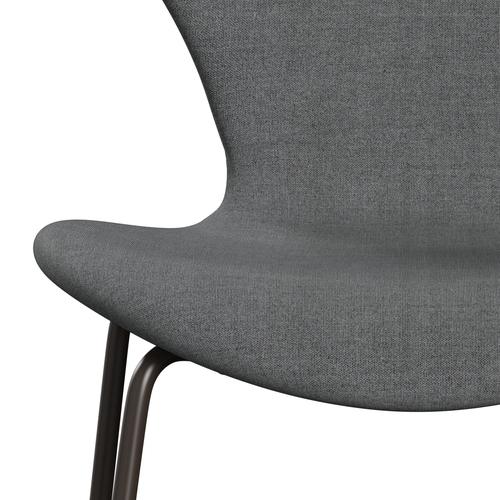 Fritz Hansen 3107 stol helt vadderad, brun brons/remix grå (REM143)