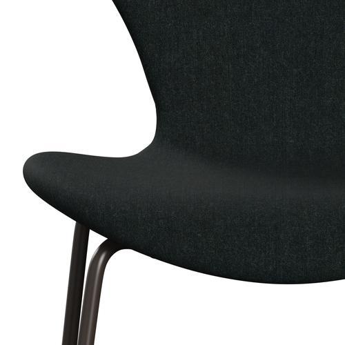 Fritz Hansen 3107 stol helt vadderad, brun brons/remix svart (REM183)