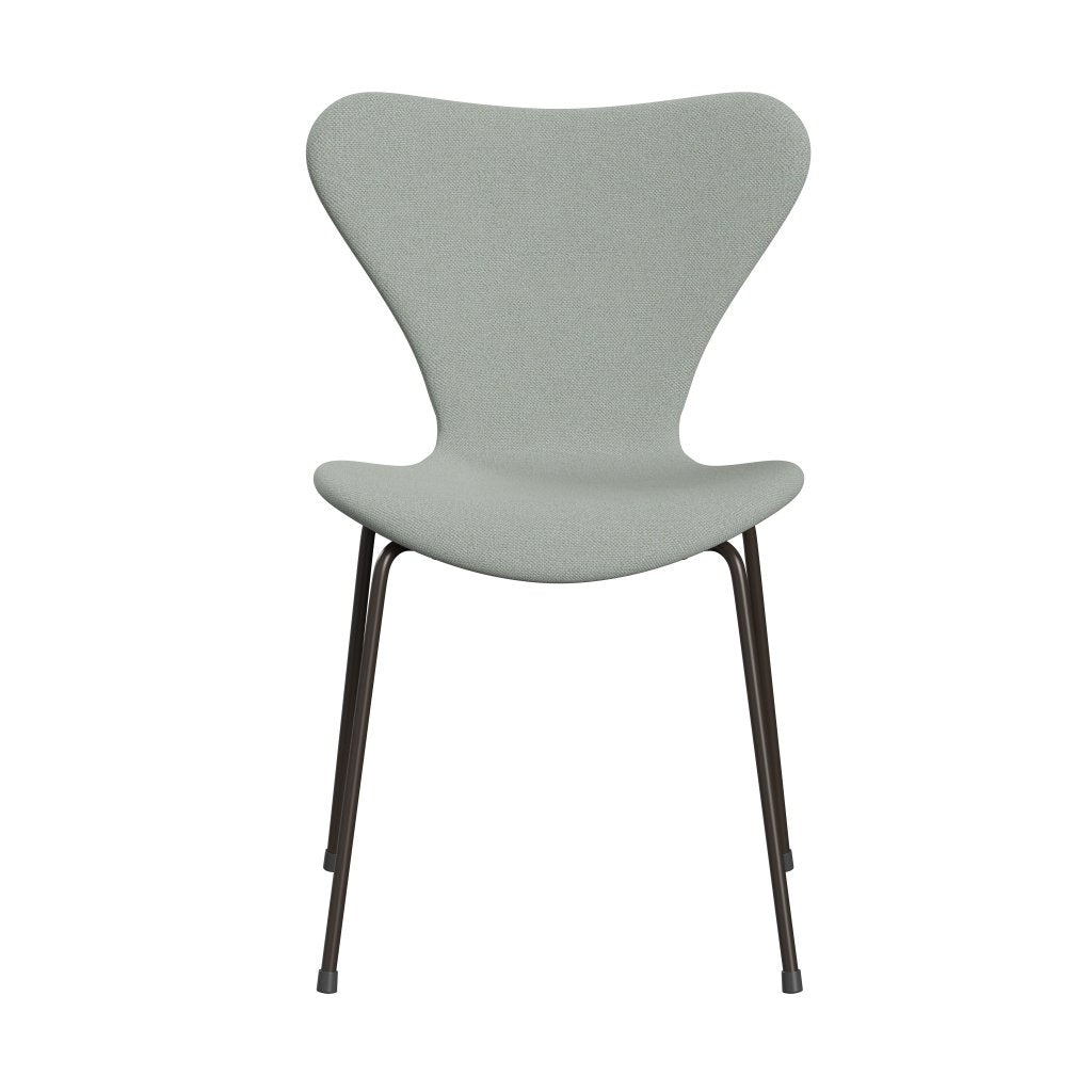 Fritz Hansen 3107 Stol Fuldpolstret, Brown Bronze/Sunniva 2 Mintgrøn