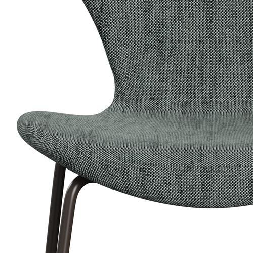 Fritz Hansen 3107 stol helt vadderad, brun brons/sunniva 2 svartvitt