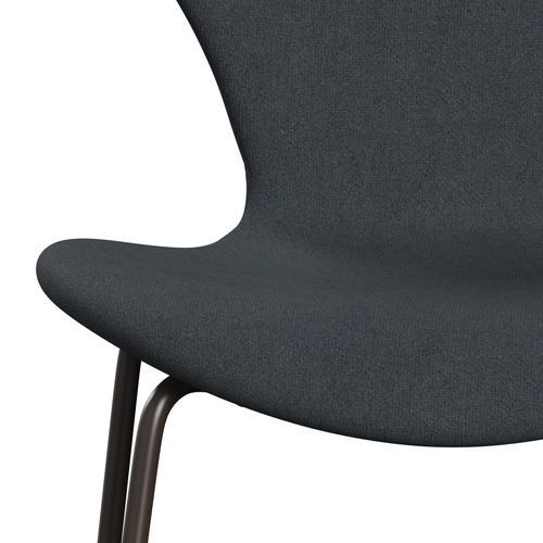 Fritz Hansen 3107 stol helt vadderad, brun brons/tonus mörkgrå