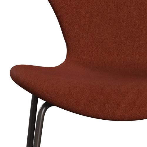 Fritz Hansen 3107 Stol Fuldpolstret, Brown Bronze/Tonus Rust