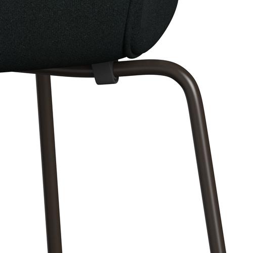 Fritz Hansen 3107 stol helt vadderad, brun brons/tonus svart