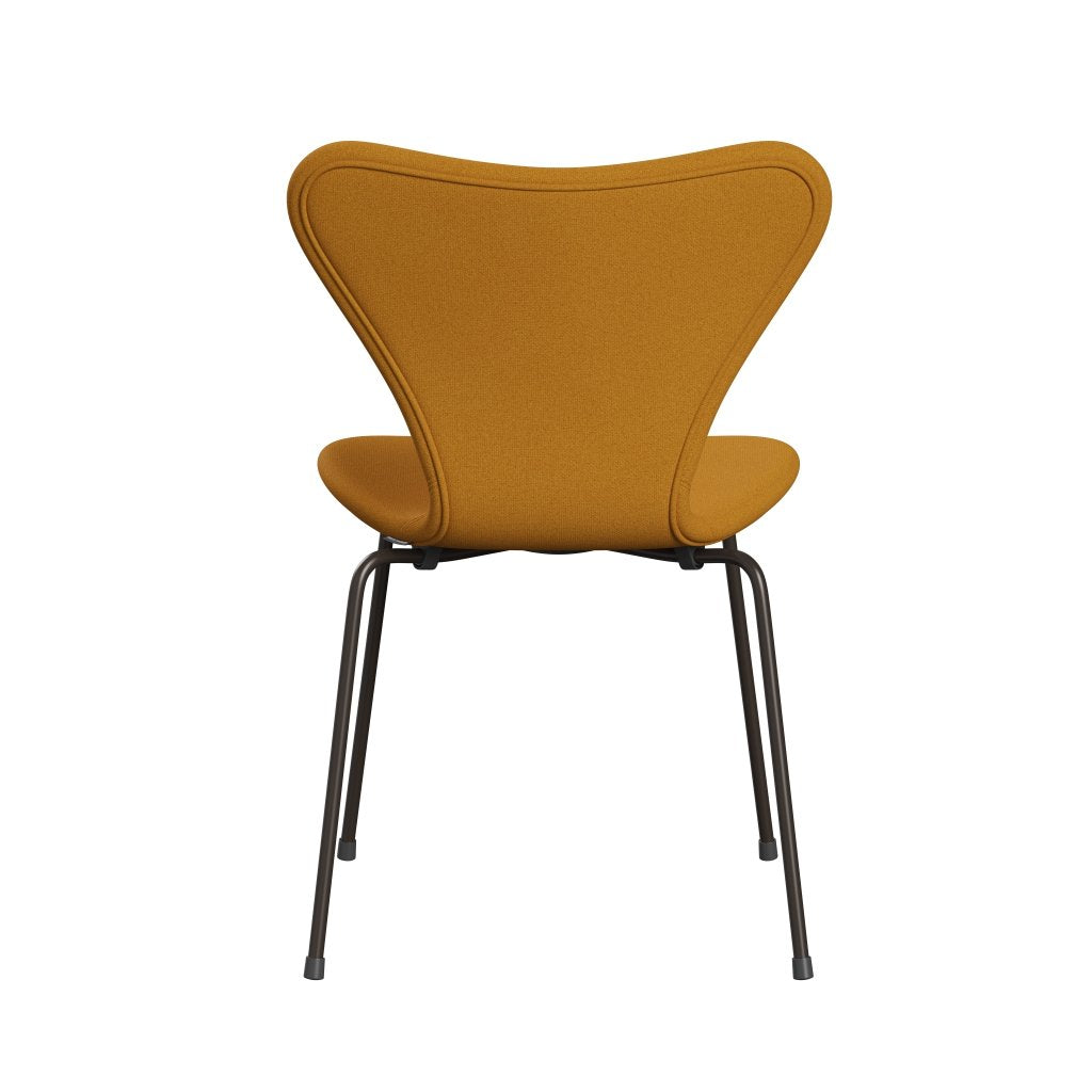 Fritz Hansen 3107 stol helt vadderad, brun brons/tonus varm gul