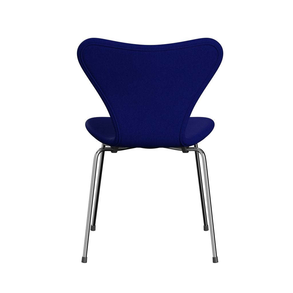 Fritz Hansen 3107 stol helt vadderad, kromad stål/komfortblå (C66008)