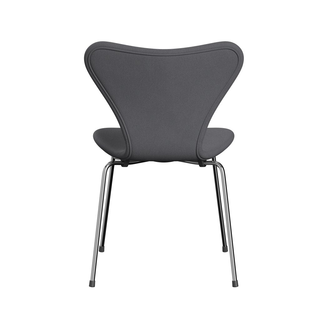 Fritz Hansen 3107 stol helt vadderad, kromad stål/komfortgrå (C01012)