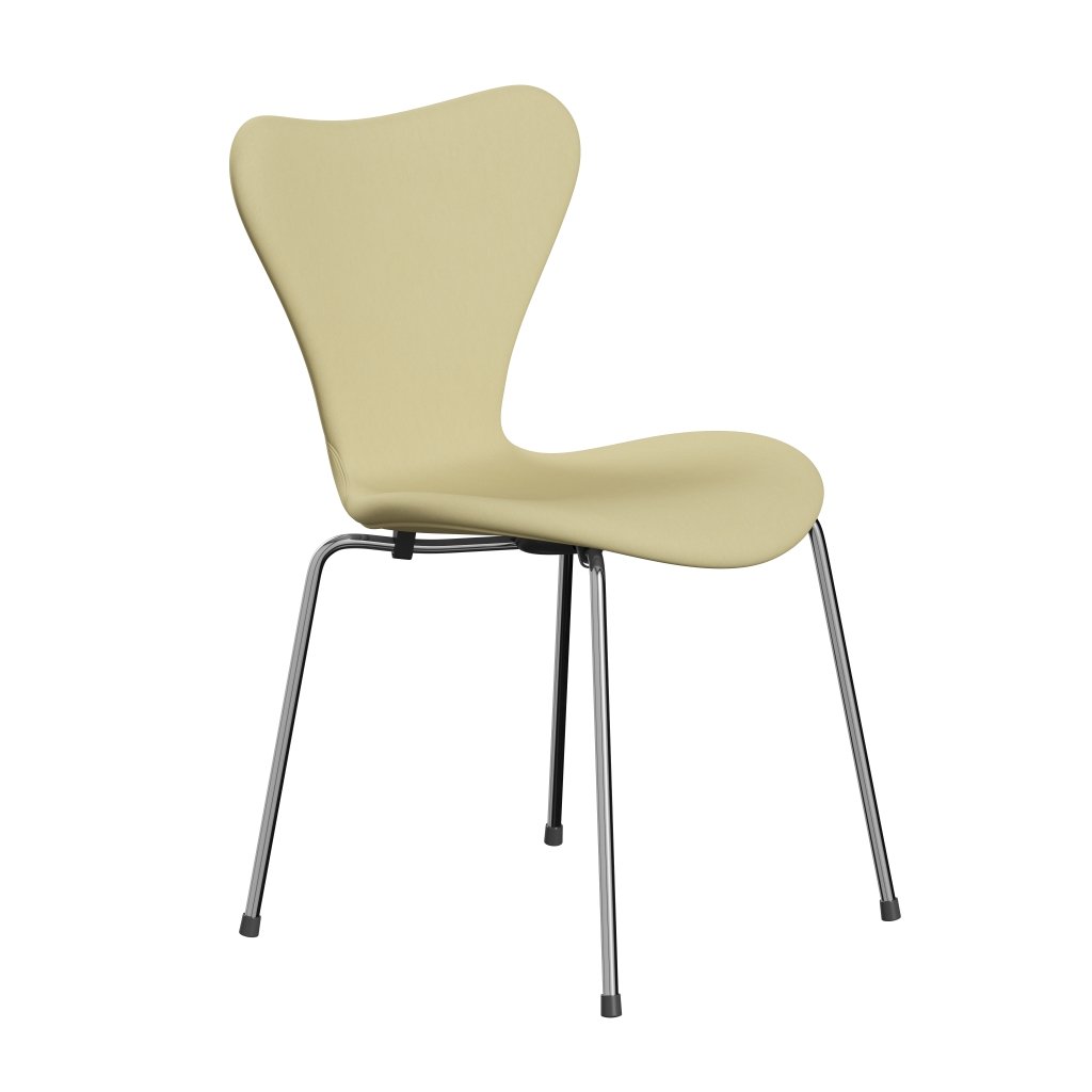 Fritz Hansen 3107 stol helt vadderad, kromad stål/komfortgrå (C68008)