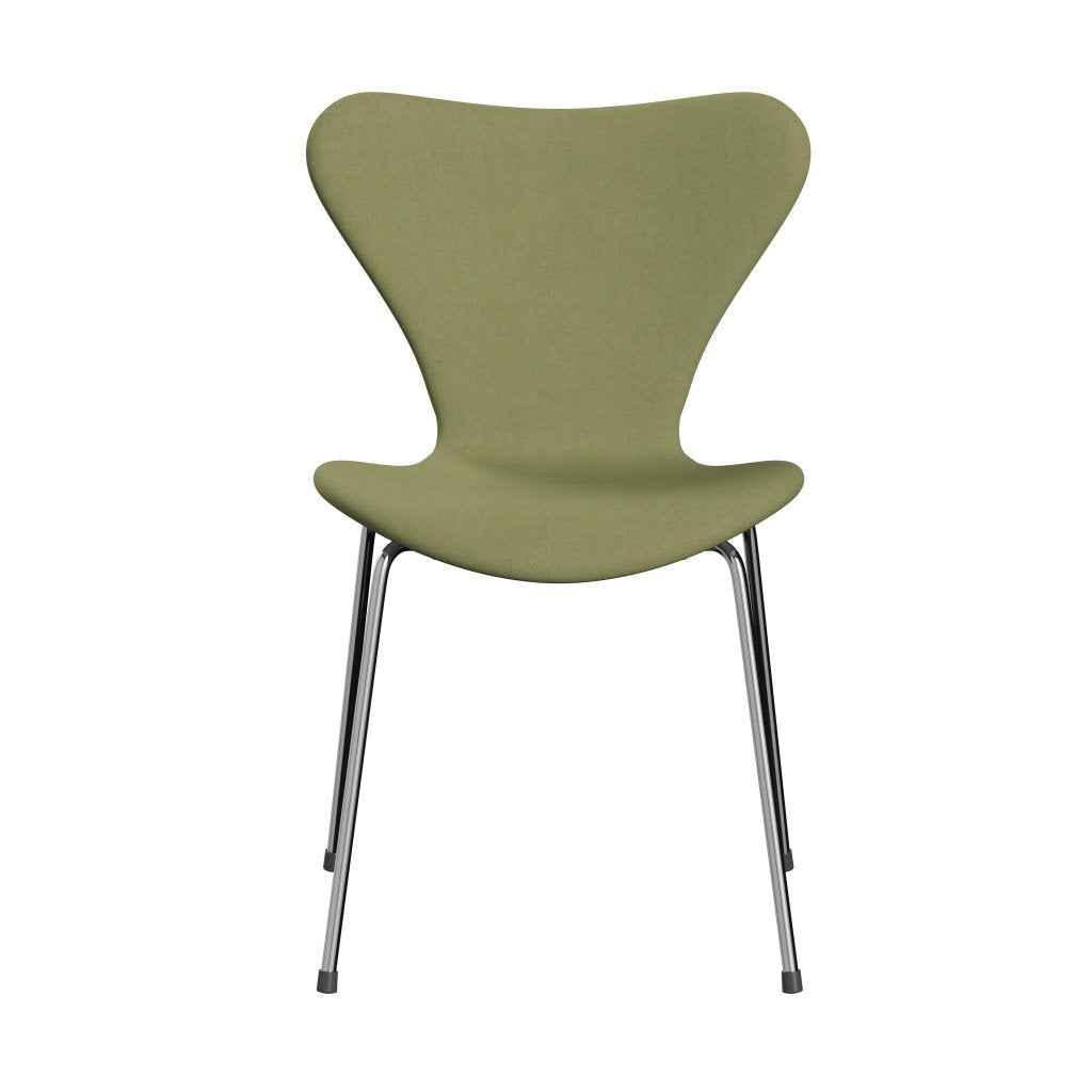 Fritz Hansen 3107 stol helt vadderad, kromad stål/komfortgrå (C68009)