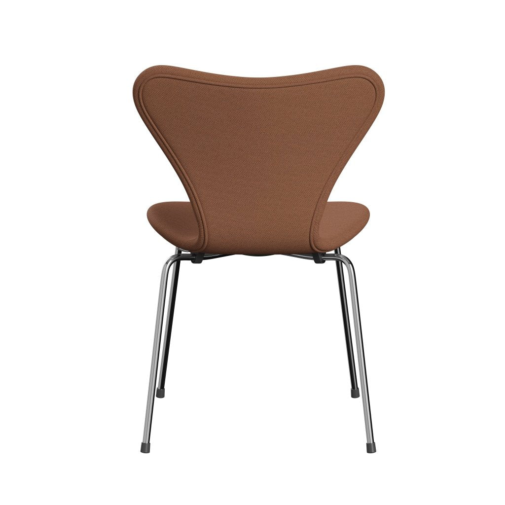 Fritz Hansen 3107 Stol Fuldpolstret, Forkromet Stål/Fiord Peach