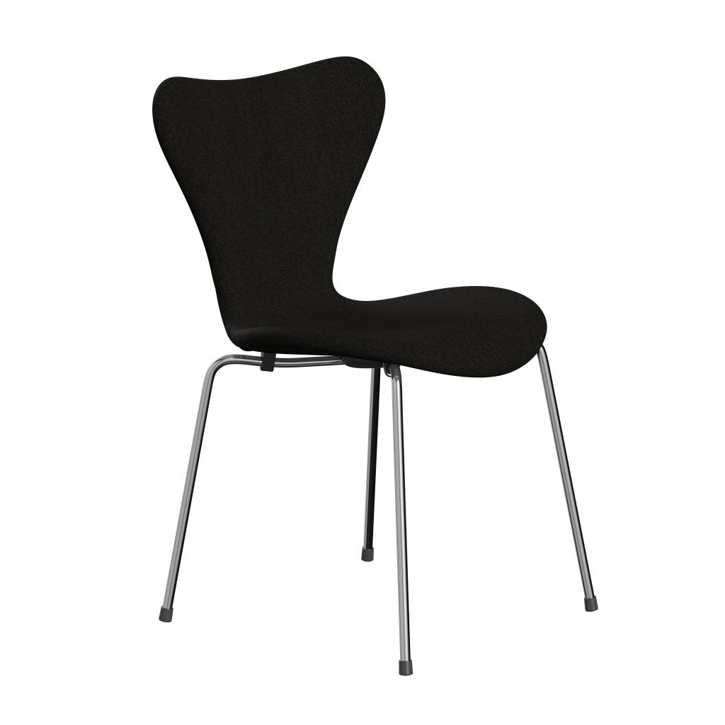 Fritz Hansen 3107 Stol Fuldpolstret, Forkromet Stål/Hallingdal Brown/Dark Grey