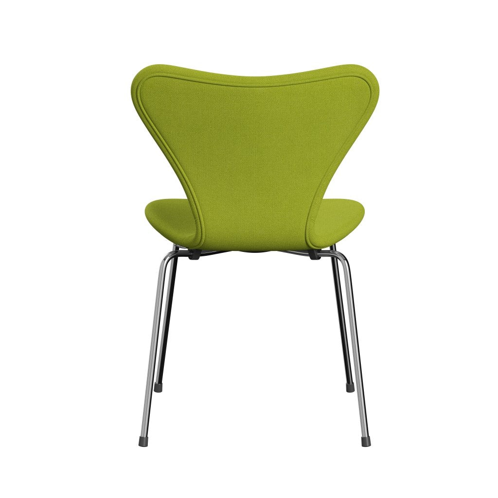 Fritz Hansen 3107 Stol Fuldpolstret, Forkromet Stål/Hallingdal Lime