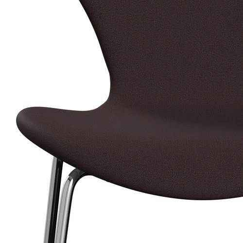 Fritz Hansen 3107 stol helt vadderad, kromad stål/remix mörkblå (REM362)