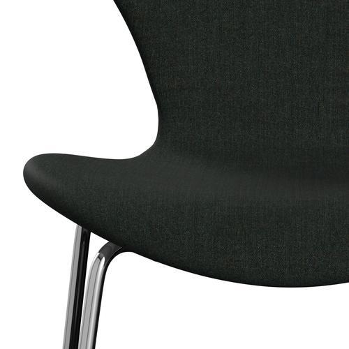 Fritz Hansen 3107 stol helt vadderad, kromad stål/remix svart (REM973)