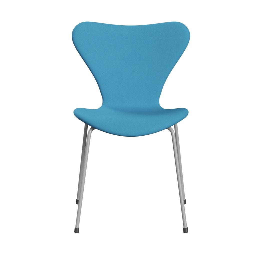 Fritz Hansen 3107 stol helt vadderad, nio grå/komfortljusblå (C66010)