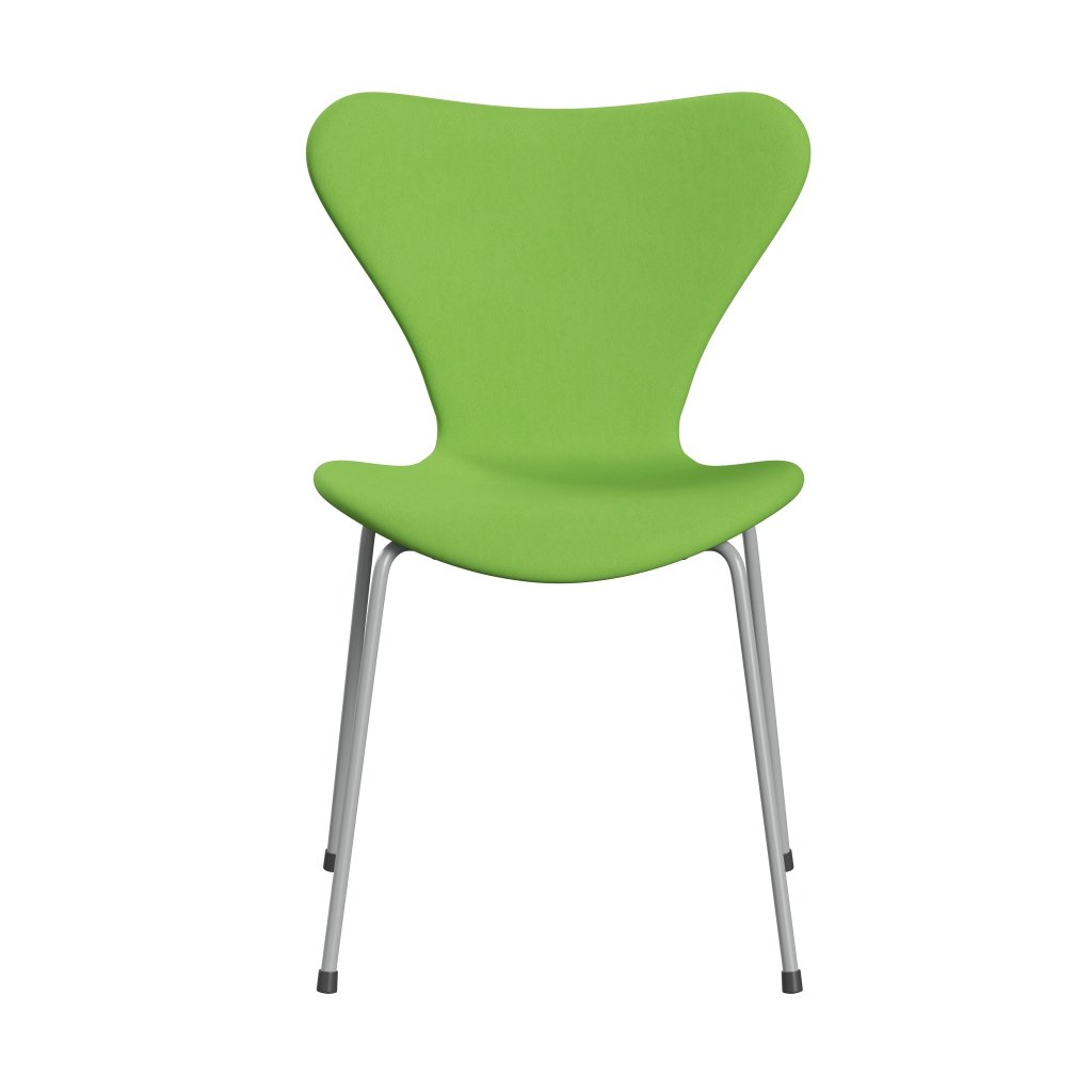 Fritz Hansen 3107 stol helt vadderad, nio grå/komfort ljusgrön (C68010)