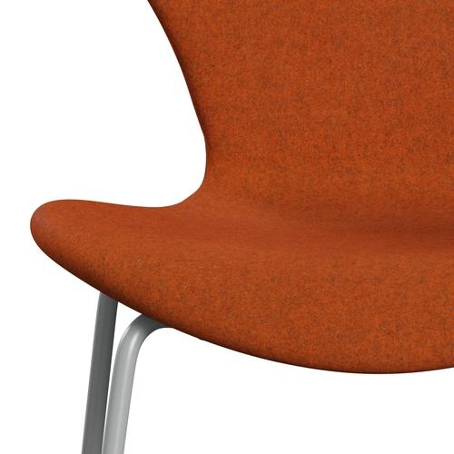 Fritz Hansen 3107 stol helt vadderad, nio grå/divina melange orange