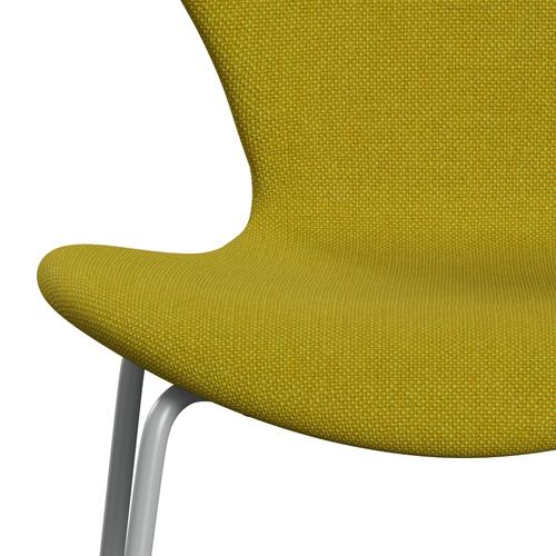 Fritz Hansen 3107 stol helt vadderad, nio grå/hallingdal gul/grön