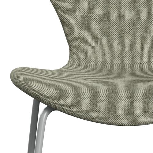 Fritz Hansen 3107 stol helt vadderad, nio grå/omskull äggvit/naturlig