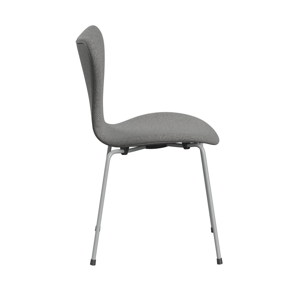 Fritz Hansen 3107 stol helt vadderad, nio grå/omväg av vit/naturlig