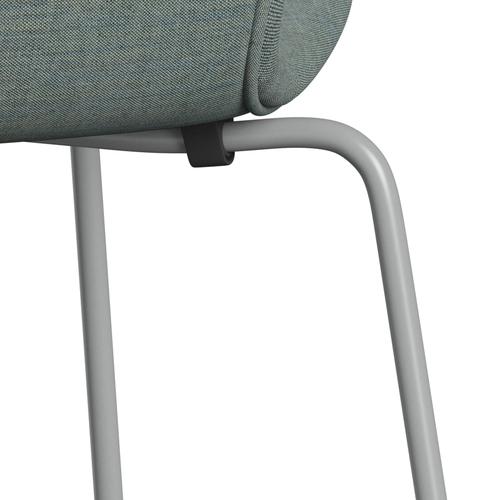 Fritz Hansen 3107 stol helt vadderad, nio grå/remix grön/grå