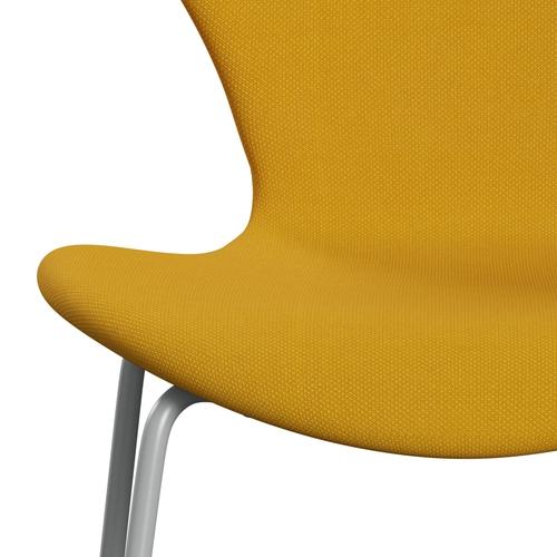 Fritz Hansen 3107 stol helt vadderad, nio grå/stålcuttrio gul