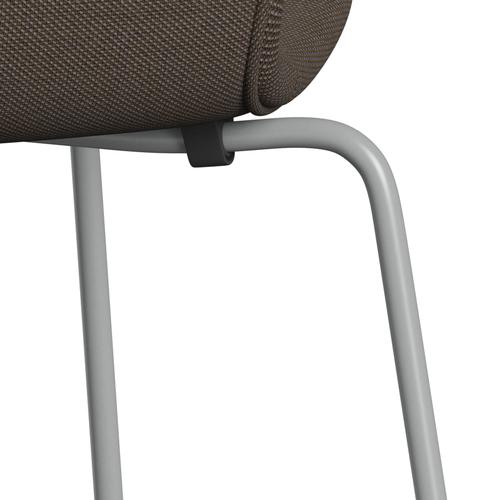 Fritz Hansen 3107 stol helt vadderad, nio grå/stålcuttrio grå/brun