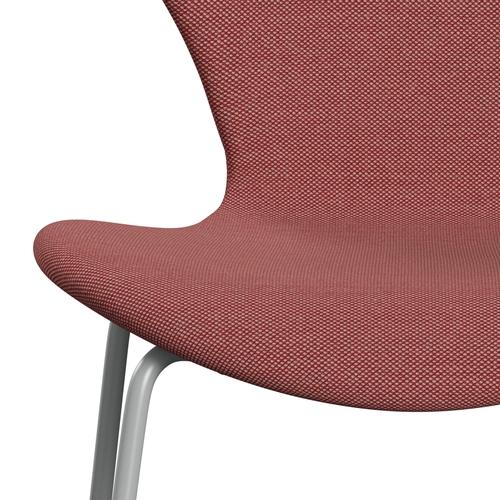 Fritz Hansen 3107 stol helt vadderad, nio grå/stålcuttrio rosa/röd/svart